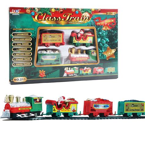 Christmas Train Toy Set, Electric Christmas Railway Train Set Battery ...