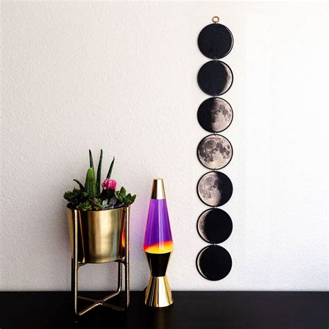 Moon Phases Decoration Moon Phases Wall Art Moon Phases Art Mindfulness ...