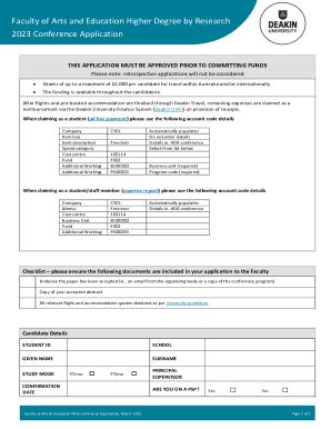 Fillable Online Conference Application Form Pdf Fax Email Print PdfFiller