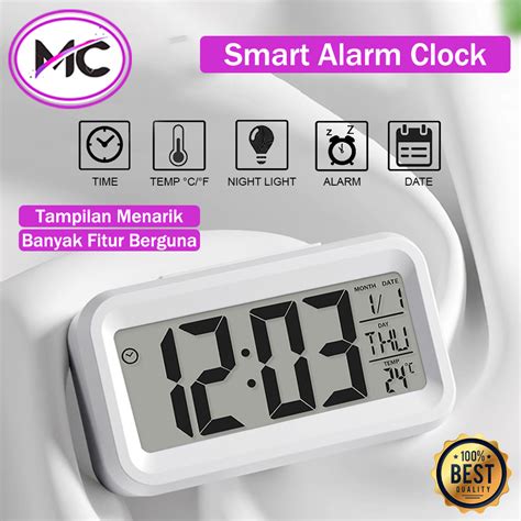 Jual Jam Meja Digital LED Smart Alarm Clock Jam Weker Pintar Sensor