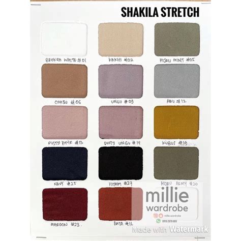 Jual Bahan Kain Shakila Stretch Samira Stretch Murah Textile Sakila