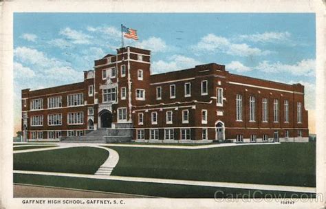 High School Building Gaffney, SC Postcard