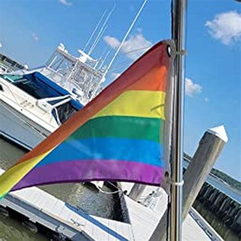 Rainbow Pride Boat Flag 12x18 In