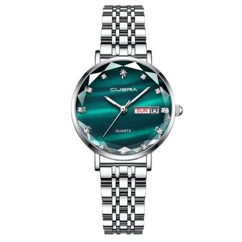 Sharphy Montre Femme De Luxe Multifonction Vert Tanche Affichage Du