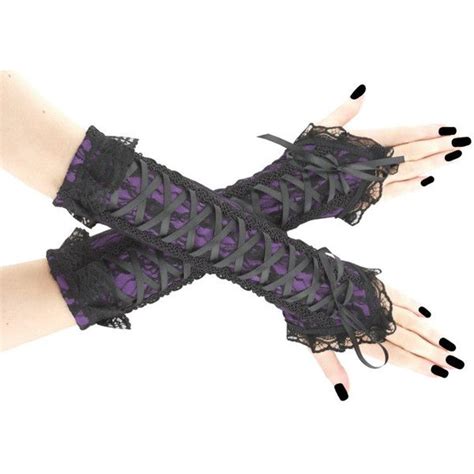 Black Extra Long Fingerless Gloves Arm Warmers Gothic Burlesque