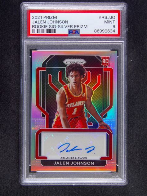 2021 22 Panini Prizm Jalen Johnson RC Rookie Signatures Auto Silver PSA