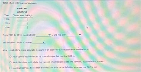 Solved Real Versus Nominal Values And Correcting For Chegg