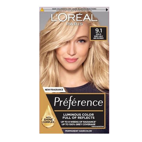 Loreal Paris Recital Preference Боя за коса 9 1 Very Light Ash Blonde