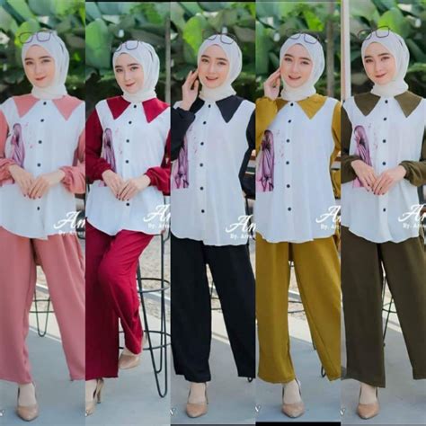 Jual Baju Pajamas Setelan One Set Oneset Cringkel Pakaian Tidur Setelan