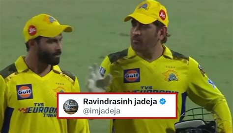 Ravindra Jadeja S Cryptic Tweet After Heated Argument With MS Dhoni