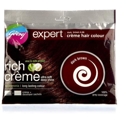 Buy Godrej Expert Rich Creme Hair Colour Dark Brown 406 20 G 20 Ml