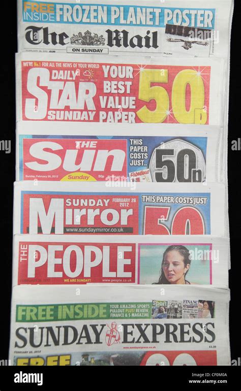 The Tabloid British National Sunday Newspapers Inc The Mail On Sunday