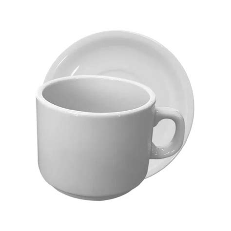 X6 taza desayuno con plato Línea 450 porcelana Tsuji