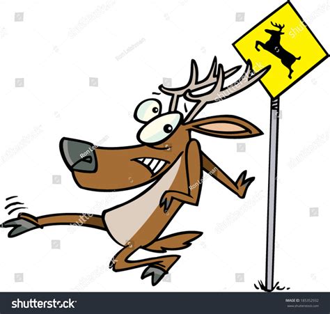 94 Cartoon Deer_crossing_sign Images, Stock Photos & Vectors | Shutterstock