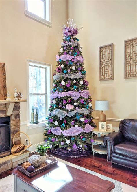 christmas tree lights purple 7