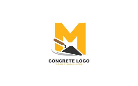 M Construction Logo Design Inspiration Vector Letter Template Design