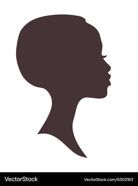 African woman face silhouette Royalty Free Vector Image