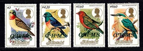 Aitutaki Stamps O34 O37 MNH OG Birds CV 46 50 Australia