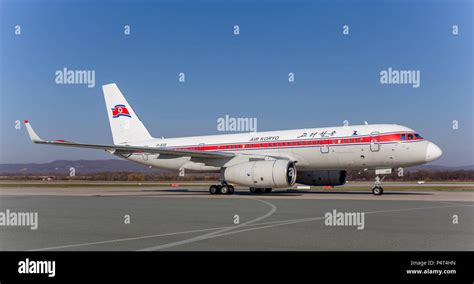 Russia Vladivostok 10132017 Passenger Jet Aircraft Tupolev Tu 204 Of Air Koryo North Korea