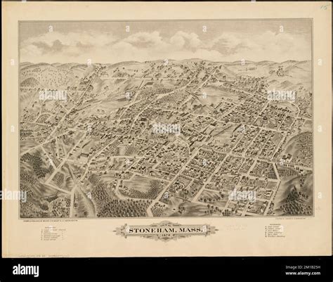 View Of Stoneham Mass 1878 Stoneham Mass Aerial Views Norman B