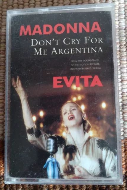 MADONNA, DON'T CRY For Me Argentina, Music Cassette Single £4.50 - PicClick UK