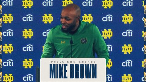 Mike Brown Press Conference Notre Dame Football Youtube