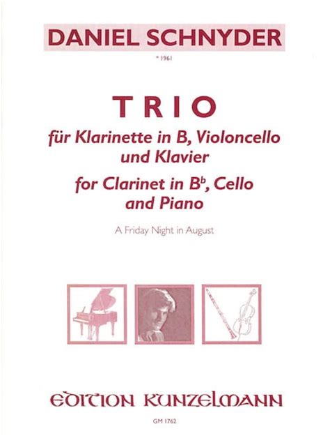 Trio Klarinette Violoncello Klavier Daniel Schnyder Partition