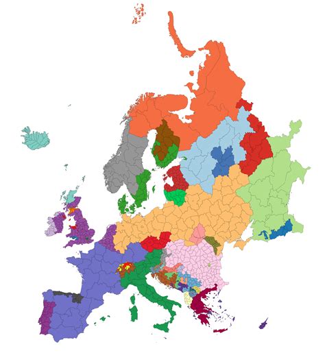 Accurate map of Europe (I assume. I just guessed where the countries go ...