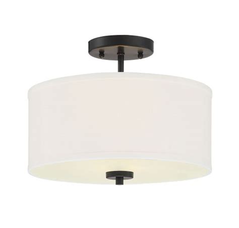 2 Light Ceiling Light In Matte Black