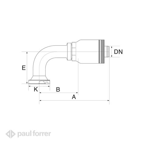 Paul Forrer AG GS Pressarmaturen SAE Flansch 6000 Psi 90 Bogen Und