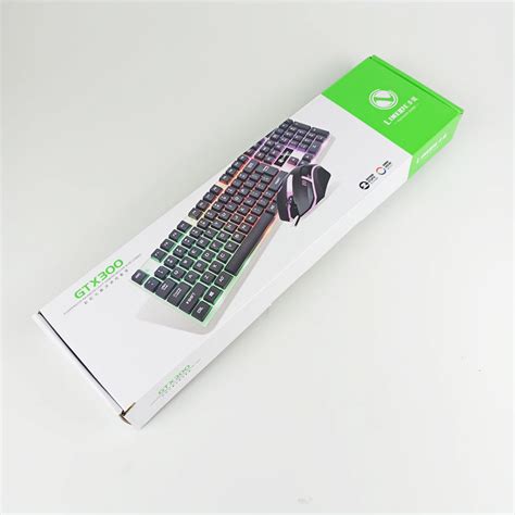 LIMEIDE Combo Gaming Keyboard RGB With Mouse GTX300 Black