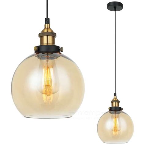 Wisząca LAMPA skandynawska CARDENA MDM 4330 1 GD AMB Italux loftowa