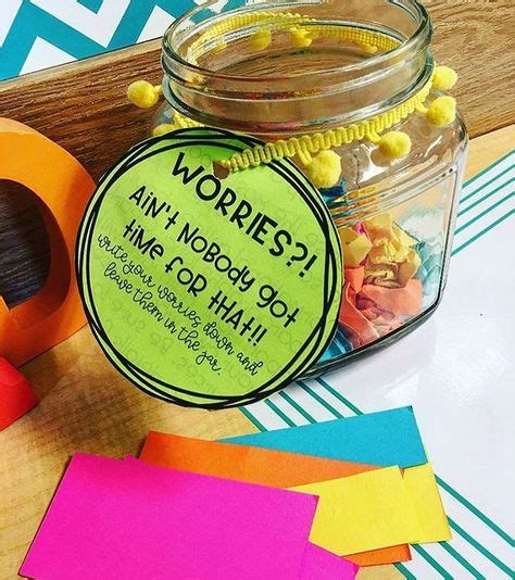 I Love This Little Worry Jar From Teachinginrain Goodbye Worries