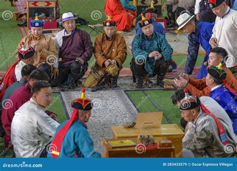 Knucklebone Shooting In Ulaanbaatar Mongolia Editorial Stock Image