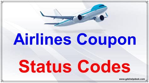 Airlines Coupon Status Codes Gds Helpdesk