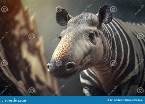 Tapir Close-up. Generative AI Stock Illustration - Illustration of ...