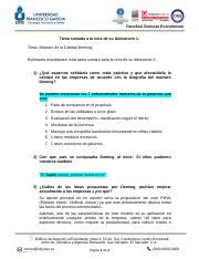 Maestro Deming Fg Docx Facultad Ciencias Econ Micas Tarea