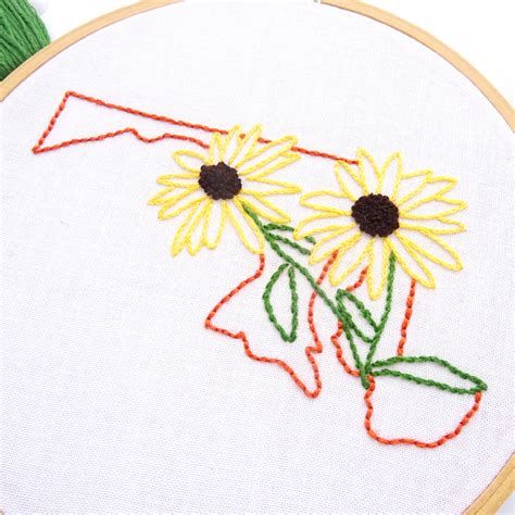 Maryland Flower Hand Embroidery Pattern {Black-Eyed-Susan} - Wandering ...