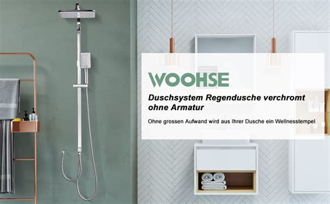 Duschset Duschsystem Ohne Armatur WOOHSE Duscharmatur Regendusche Mit