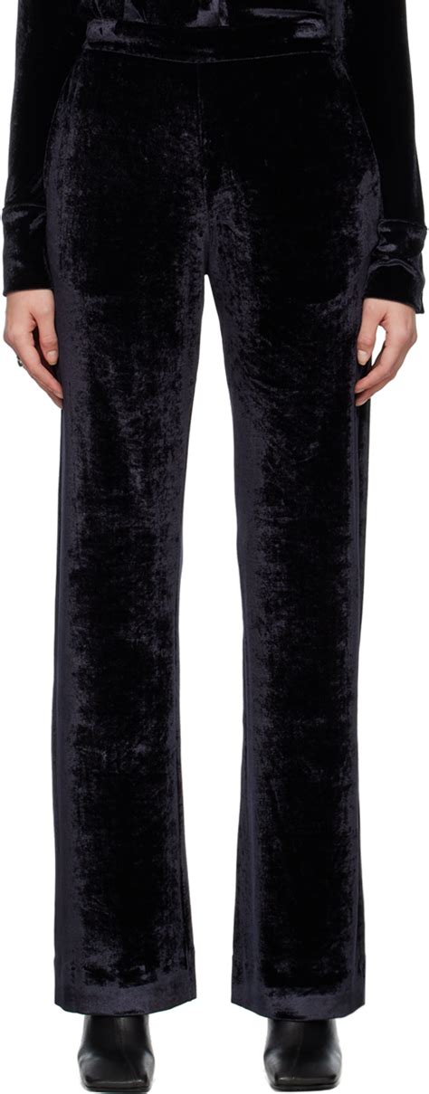 Jil Sander Pantalon Droit Bleu Marine Ssense France