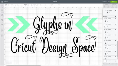 How To Use Glyphs In Cricut Design Space Youtube