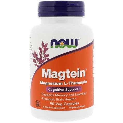 Koop Magtein Magnesium L Threonate Vegetarian Capsules Now Food