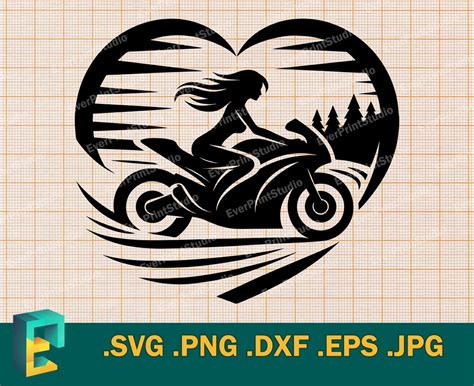 Girl Biker Svg Cricut Silhouette Vector Woman Biker Svg Cut File Cute Female Biker Biker Shirt