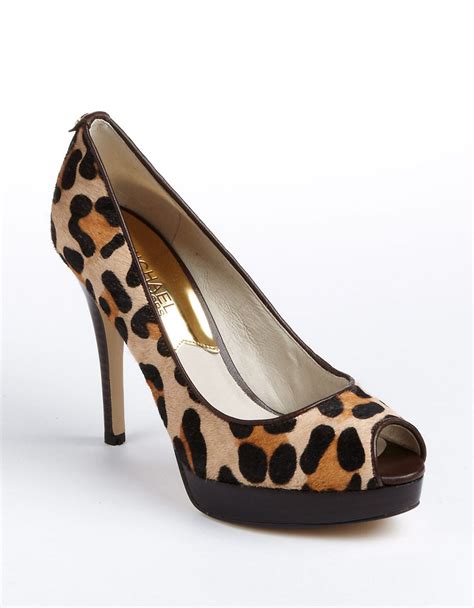 Lyst Michael Michael Kors York Leopard Print Calf Hair Platform Pumps