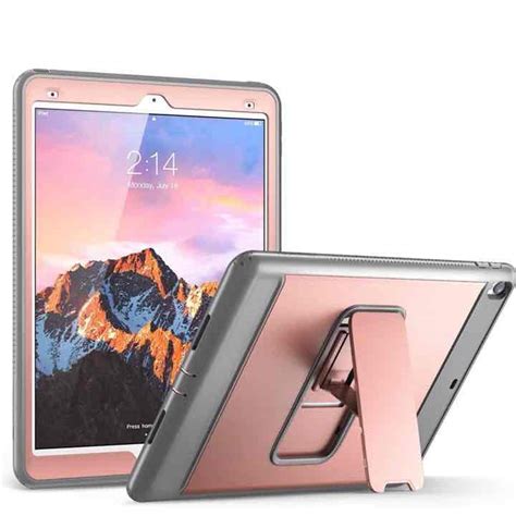 an image of a tablet case and stand for the new ipad air 2 in rose gold