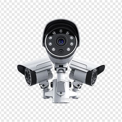 Cctv Security Camera Isolated On Transparent Background Premium AI