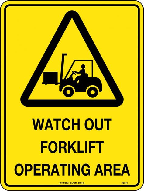 Watch Out Forklift Operating Area Caution Signs USS