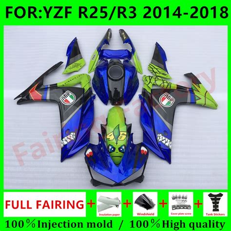 New Abs Motorcycle Injection Fairing Kit Fit For Yzf R25 R3 R 25 3 2015 2016 2017 2018 Bodywork