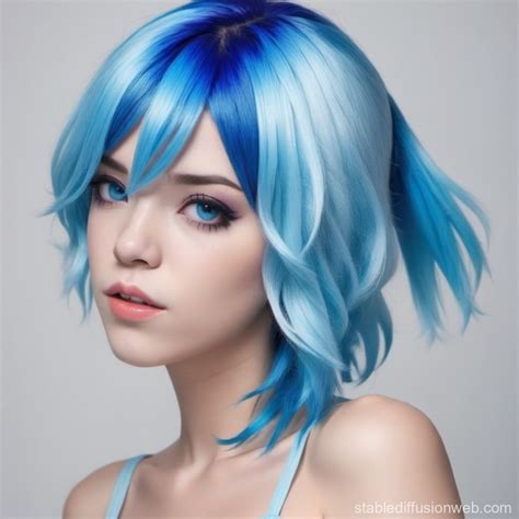 Blue-Haired Ice Spice Character | Stable Diffusion Online