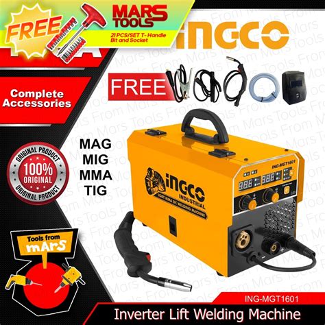 Ingco Inverter Lift Welding Machine 160a Magmigmmatig Mgt1601 •tools